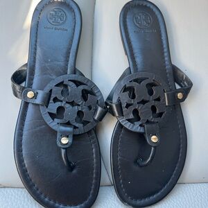 Tory Burch Black Leather Sandals